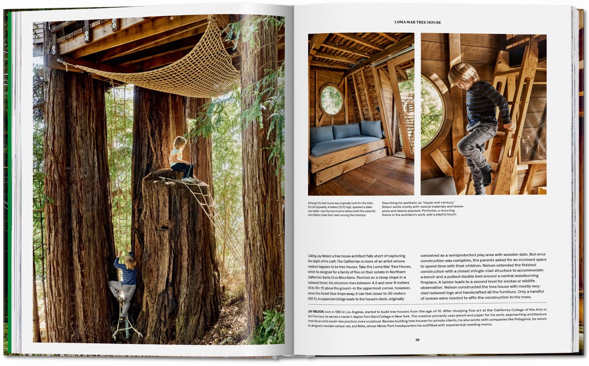 a book spread from Modern Tree Houses